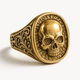 MEMENTO, Gold Skull Signet Ring