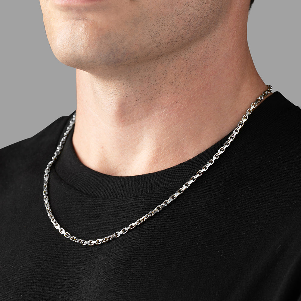 3mm Platinum Hermes Heavy Link Chain | Proclamation Jewelry 3mm Platinum Hermes Heavy Link Chain | Proclamation Jewelry