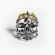Usurper, Gold Skull Ring with Diamonds