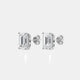 EMERALD CUT 4-PRONG STUDS