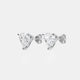HEART 3-PRONG STUDS