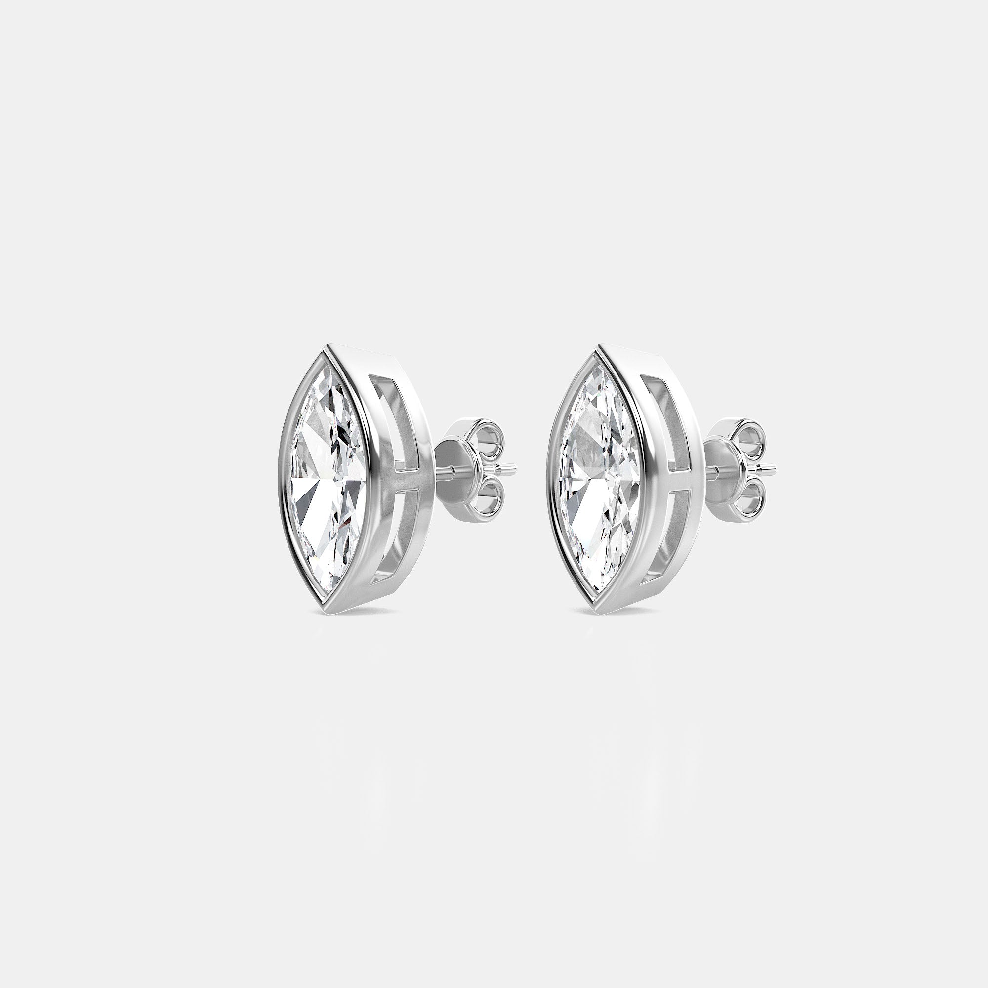 MARQUISE BEZEL STUDS