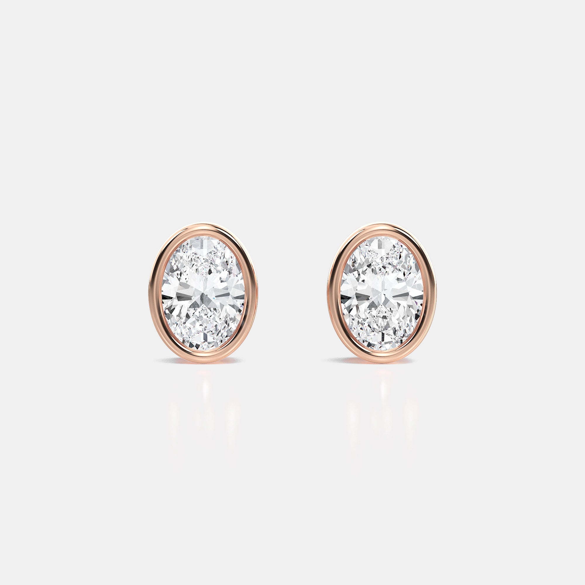 OVAL BEZEL STUDS