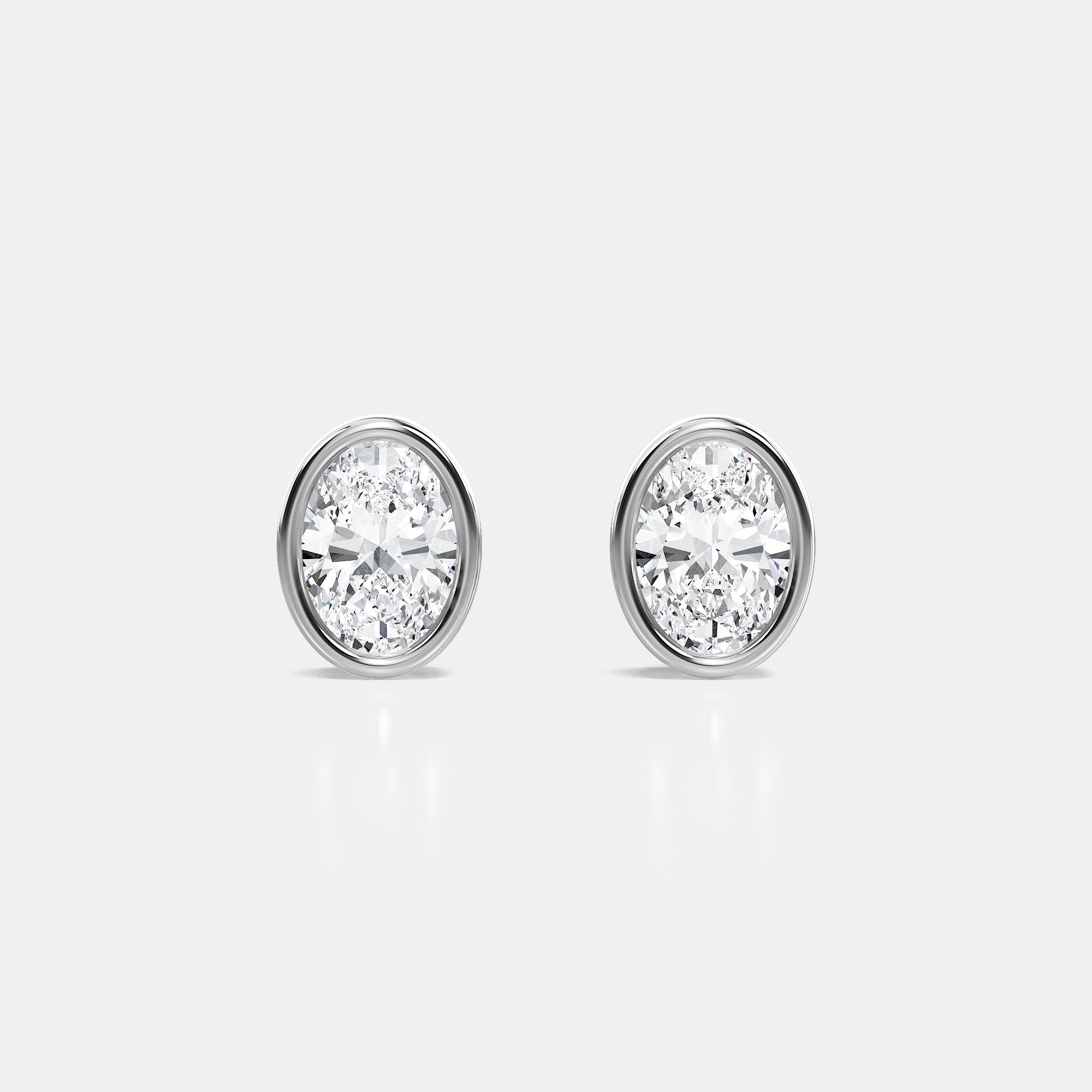 OVAL BEZEL STUDS