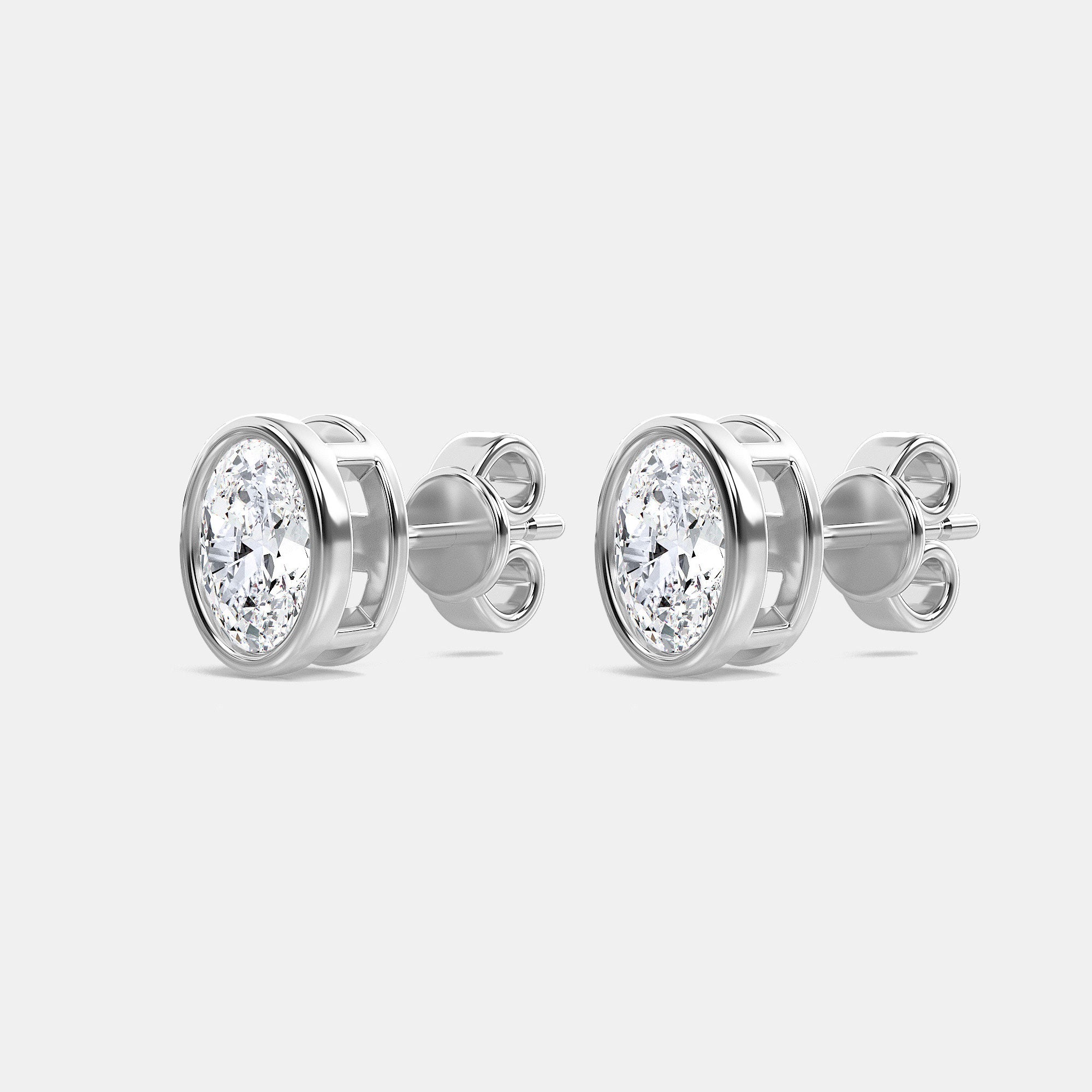 OVAL BEZEL STUDS