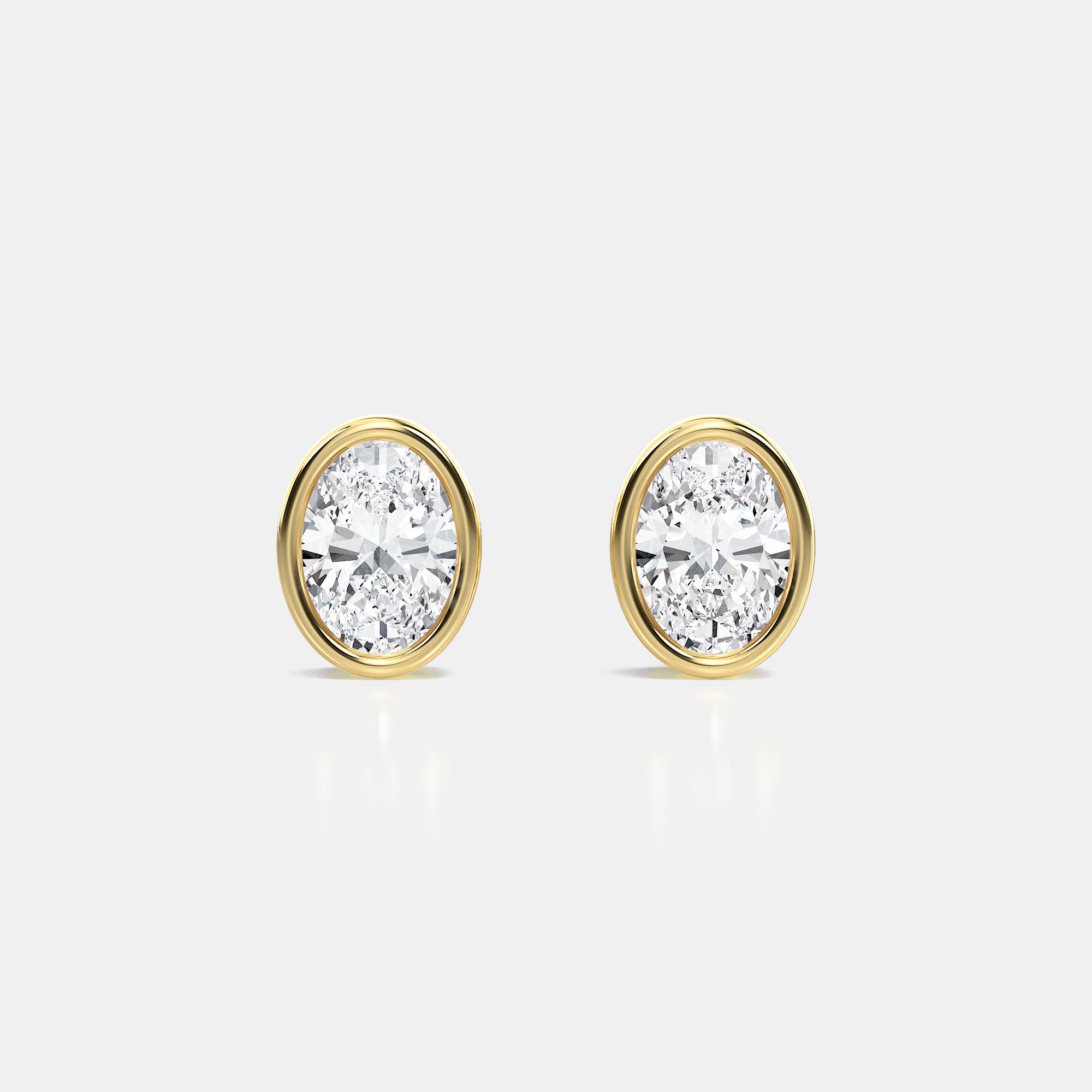 OVAL BEZEL STUDS
