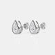 PEAR BEZEL STUDS