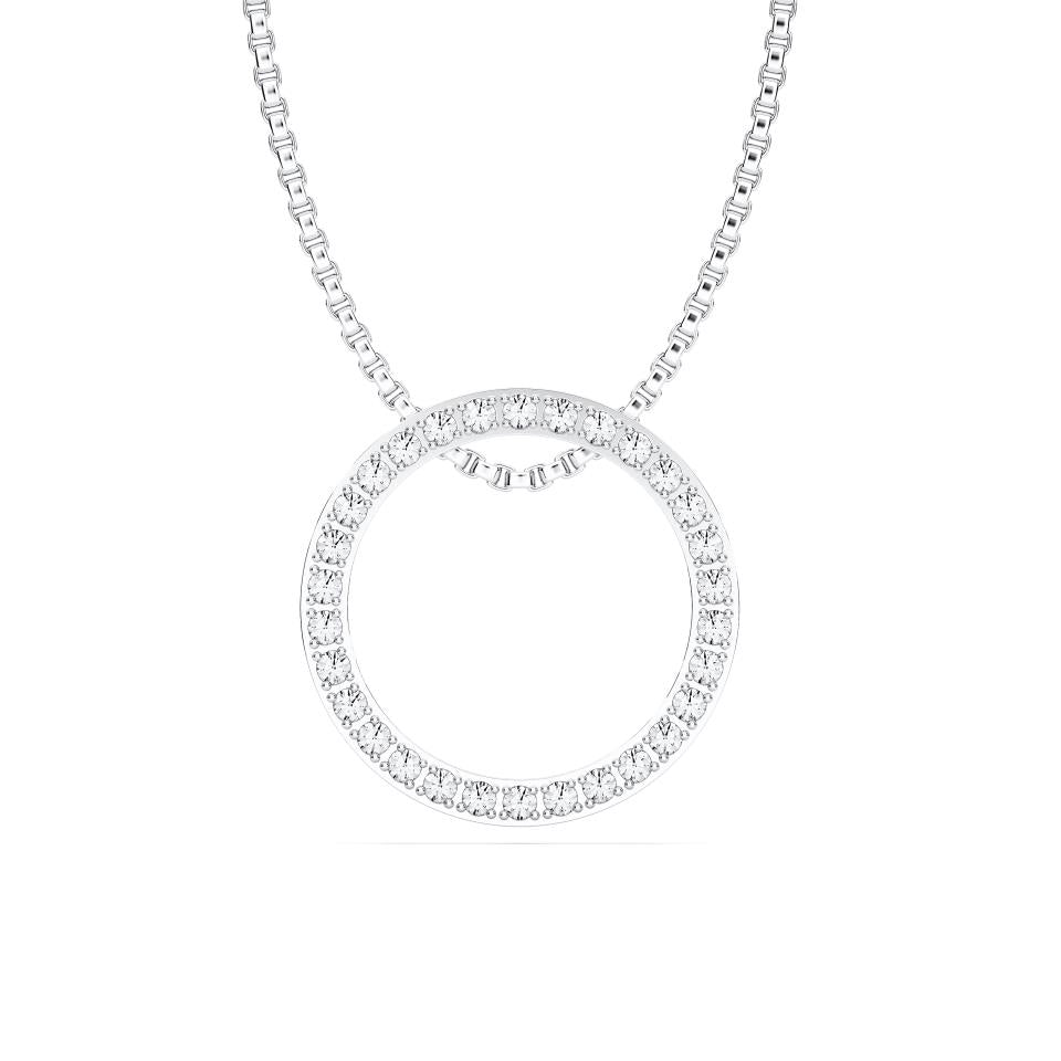 CIRCLE ROUND DIAMOND PENDANT