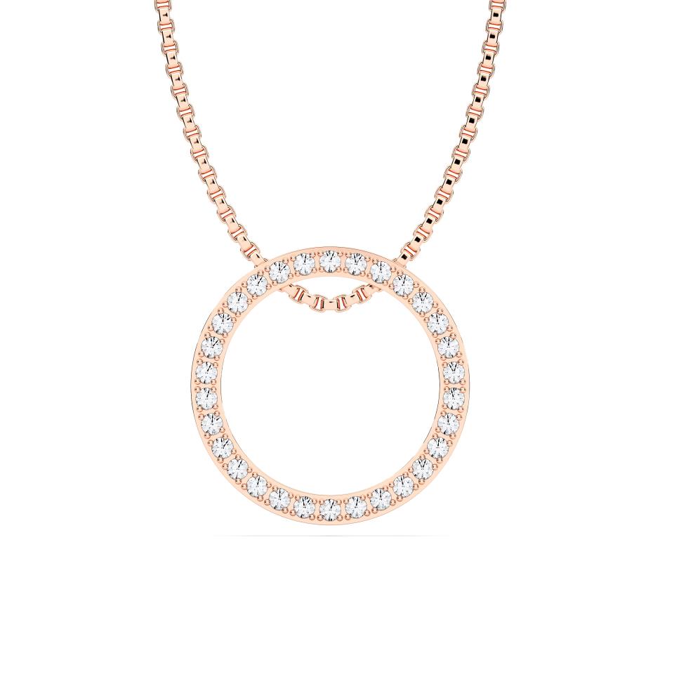 CIRCLE ROUND DIAMOND PENDANT