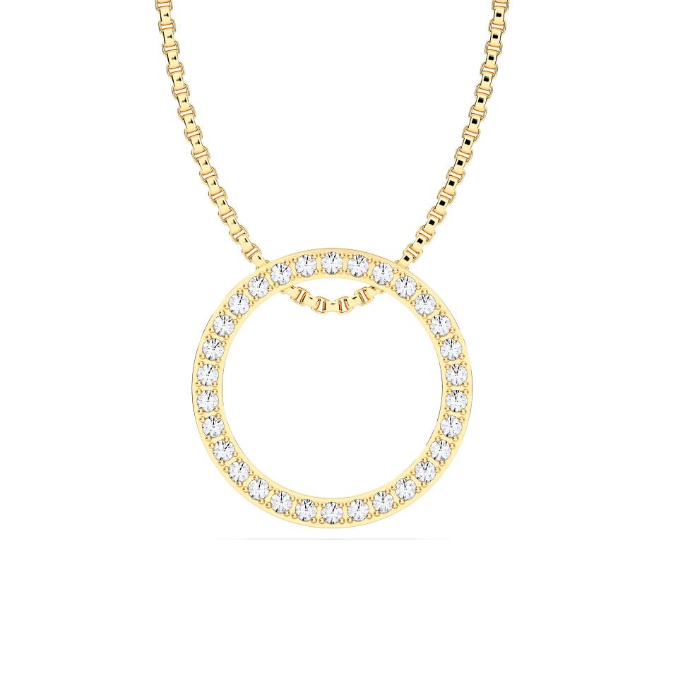 CIRCLE ROUND DIAMOND PENDANT