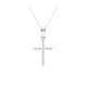 GRACE, ROUND DIAMOND CROSS PENDANT