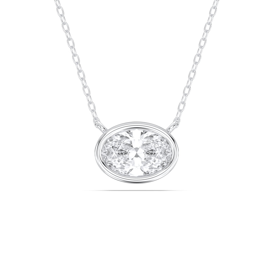 OVAL BEZEL SOLITAIRE PENDANT