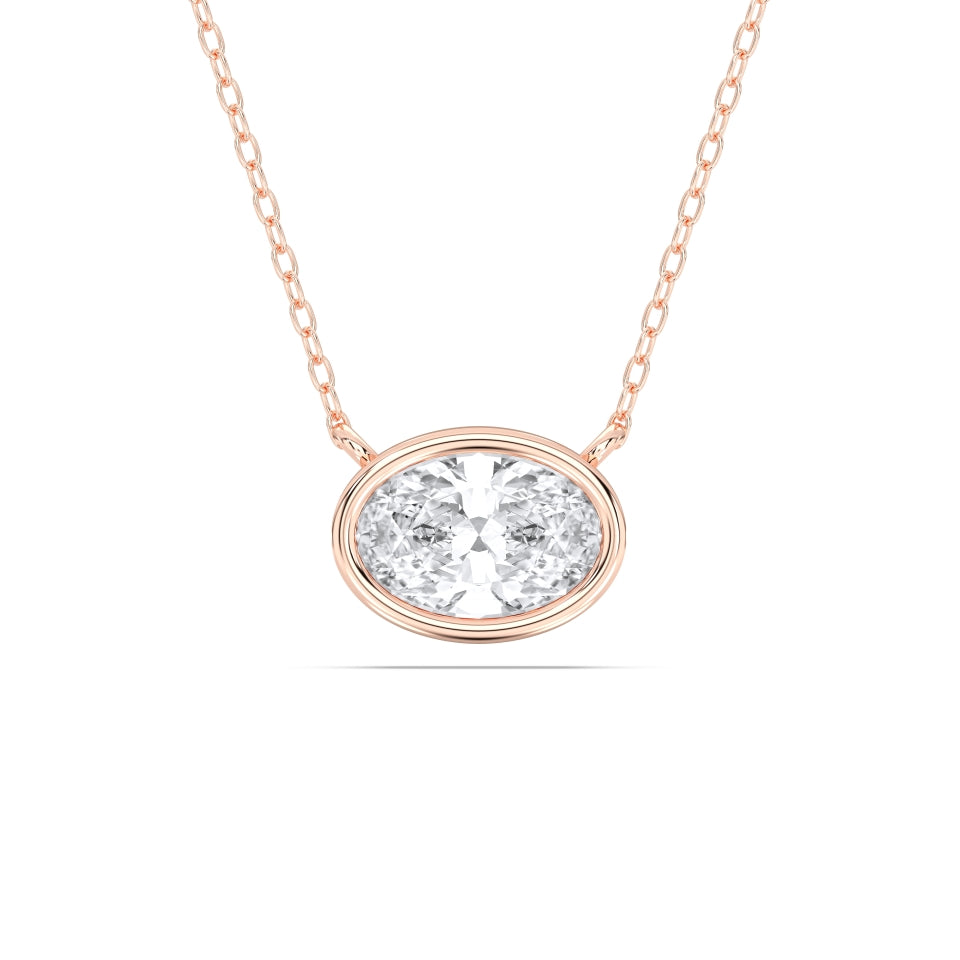 OVAL BEZEL SOLITAIRE PENDANT