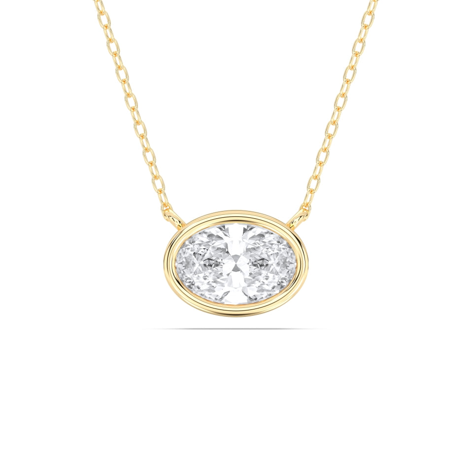 OVAL BEZEL SOLITAIRE PENDANT