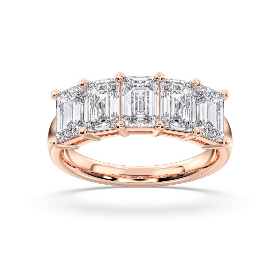 EMERALD CUT 5-STONE RING