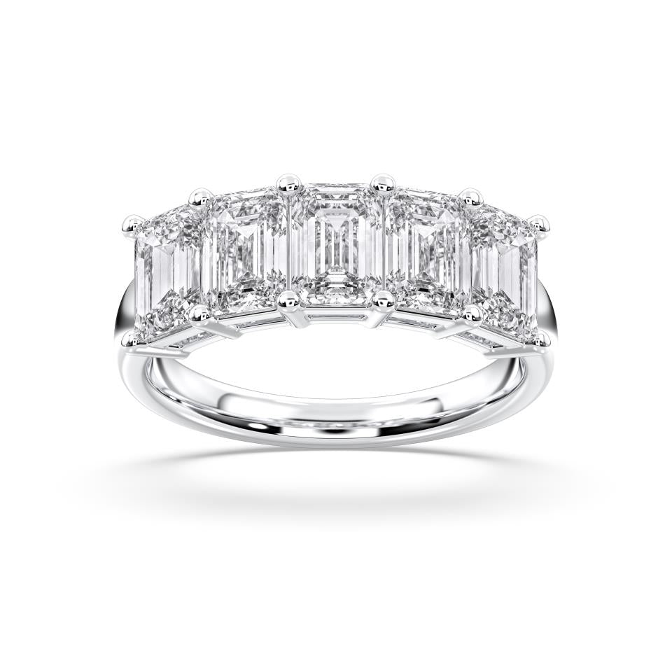 EMERALD CUT 5-STONE RING