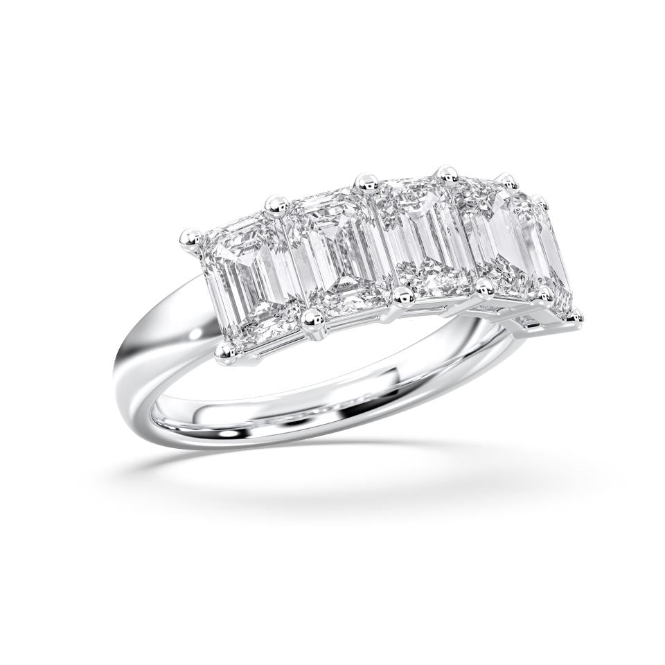 EMERALD CUT 5-STONE RING
