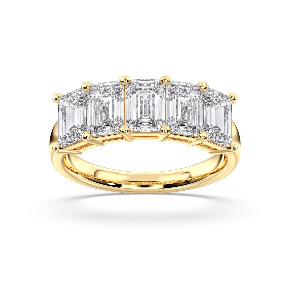 EMERALD CUT 5-STONE RING