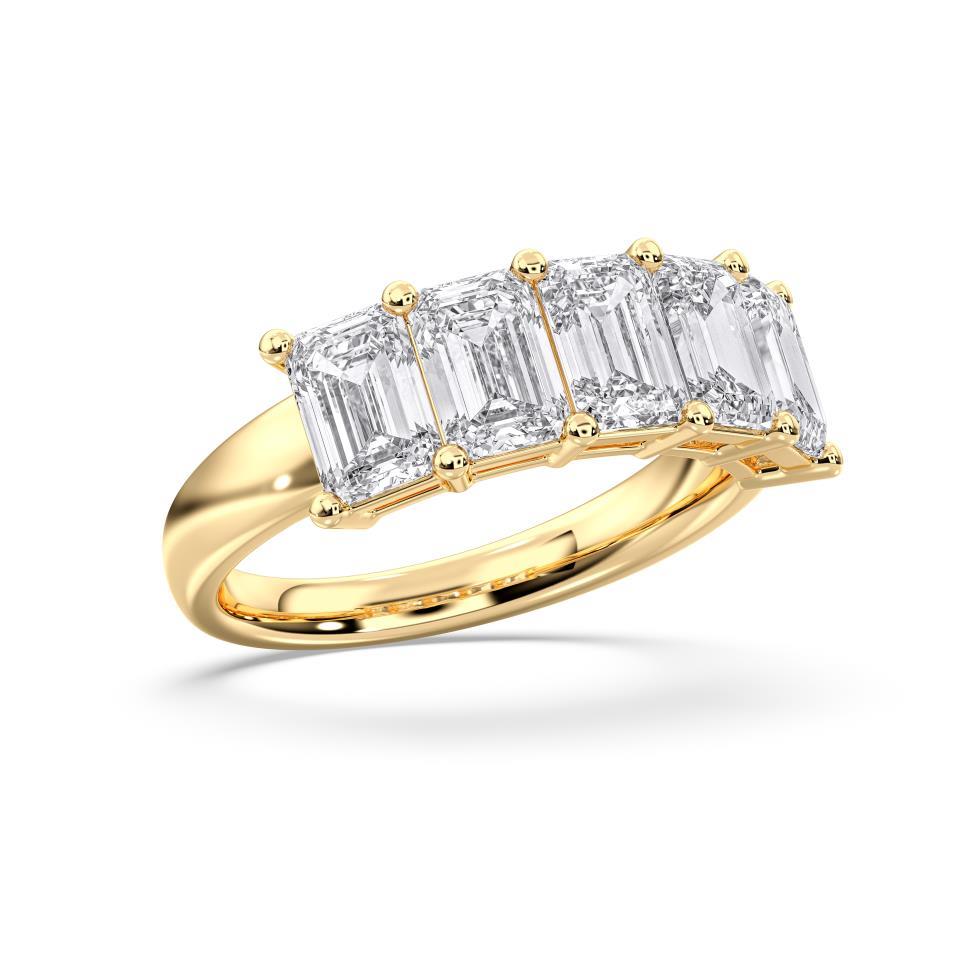 EMERALD CUT 5-STONE RING