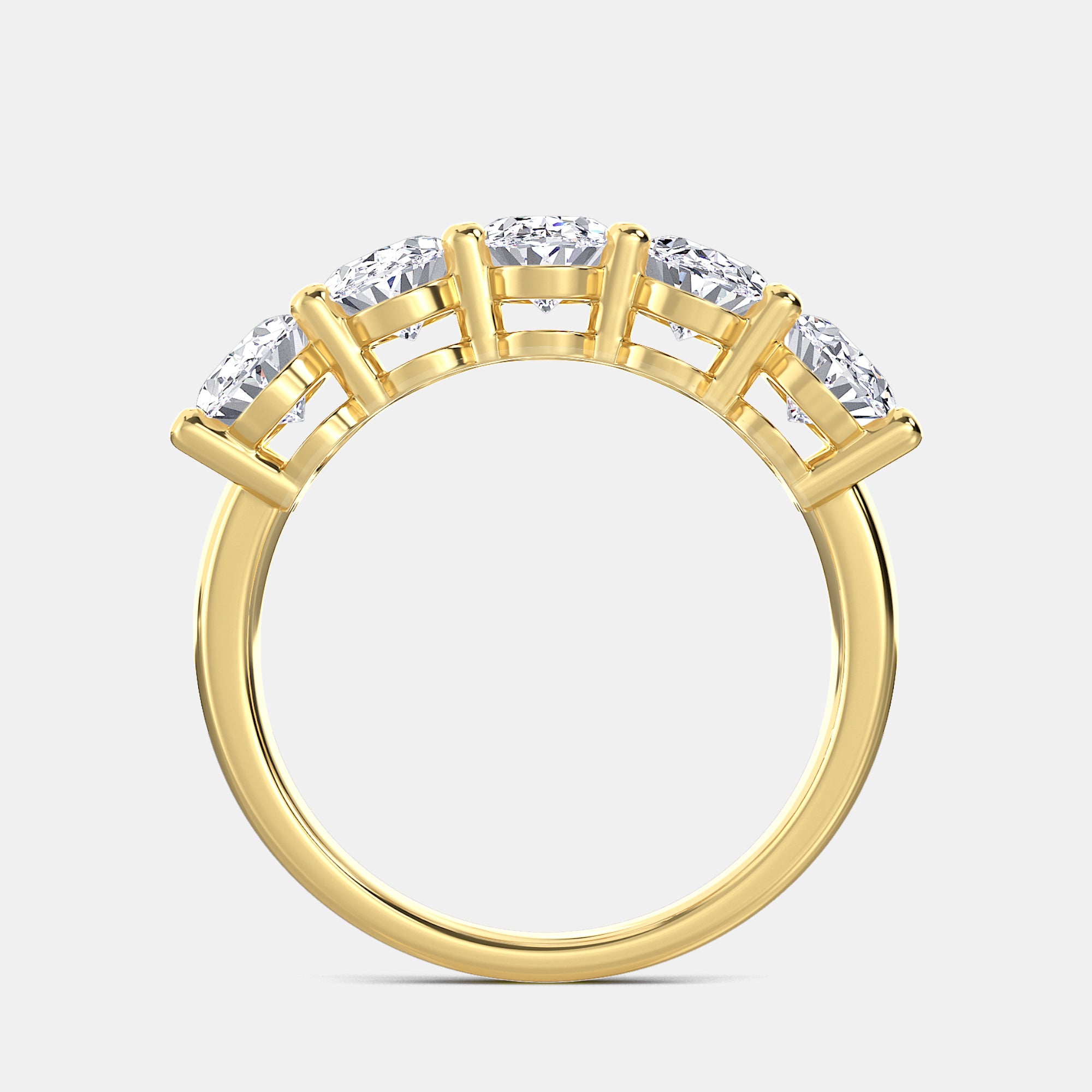 OVAL 5-STONE RING
