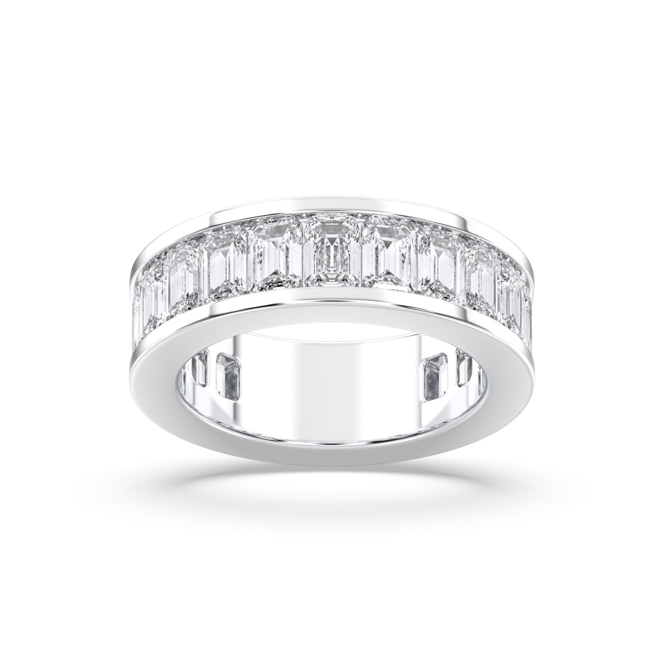 EMERALD CUT 3/4 ETERNITY RING, 2.16 CTW