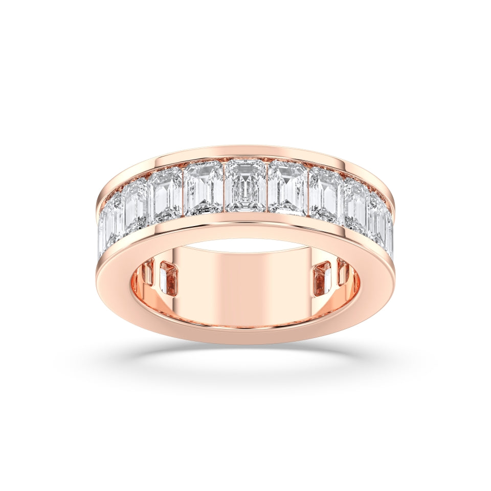 EMERALD CUT 3/4 ETERNITY RING, 2.16 CTW