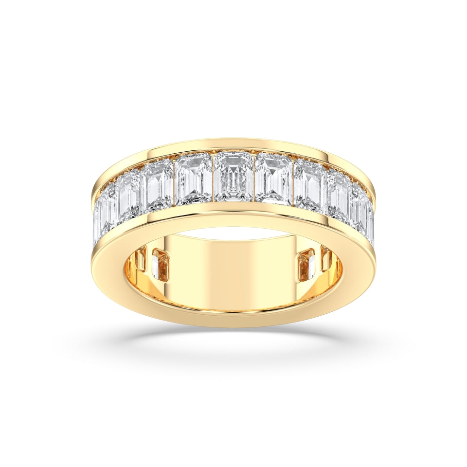EMERALD CUT 3/4 ETERNITY RING, 2.16 CTW