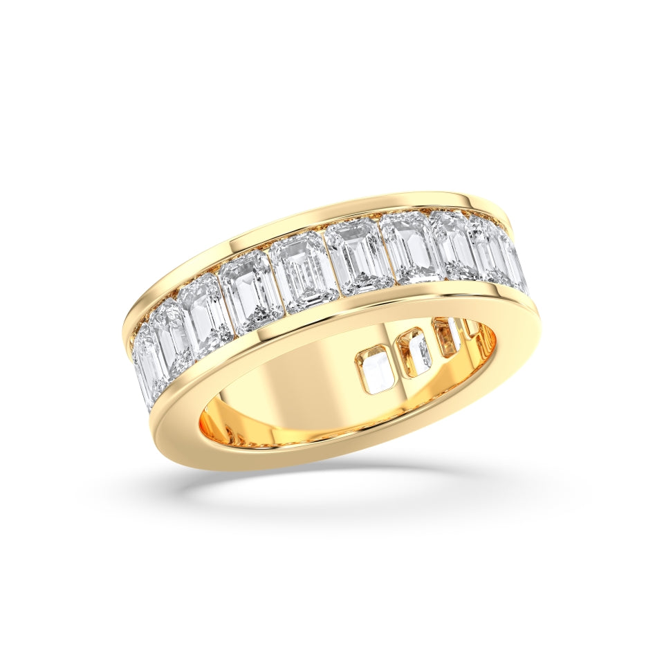 EMERALD CUT 3/4 ETERNITY RING, 2.16 CTW
