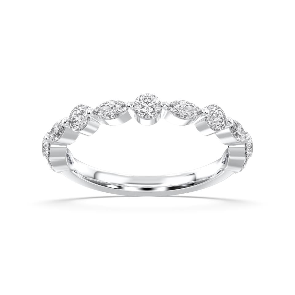 MARQUISE AND ROUND ETERNITY RING