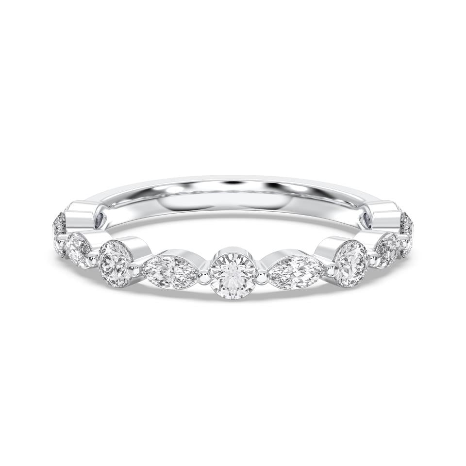 MARQUISE AND ROUND ETERNITY RING