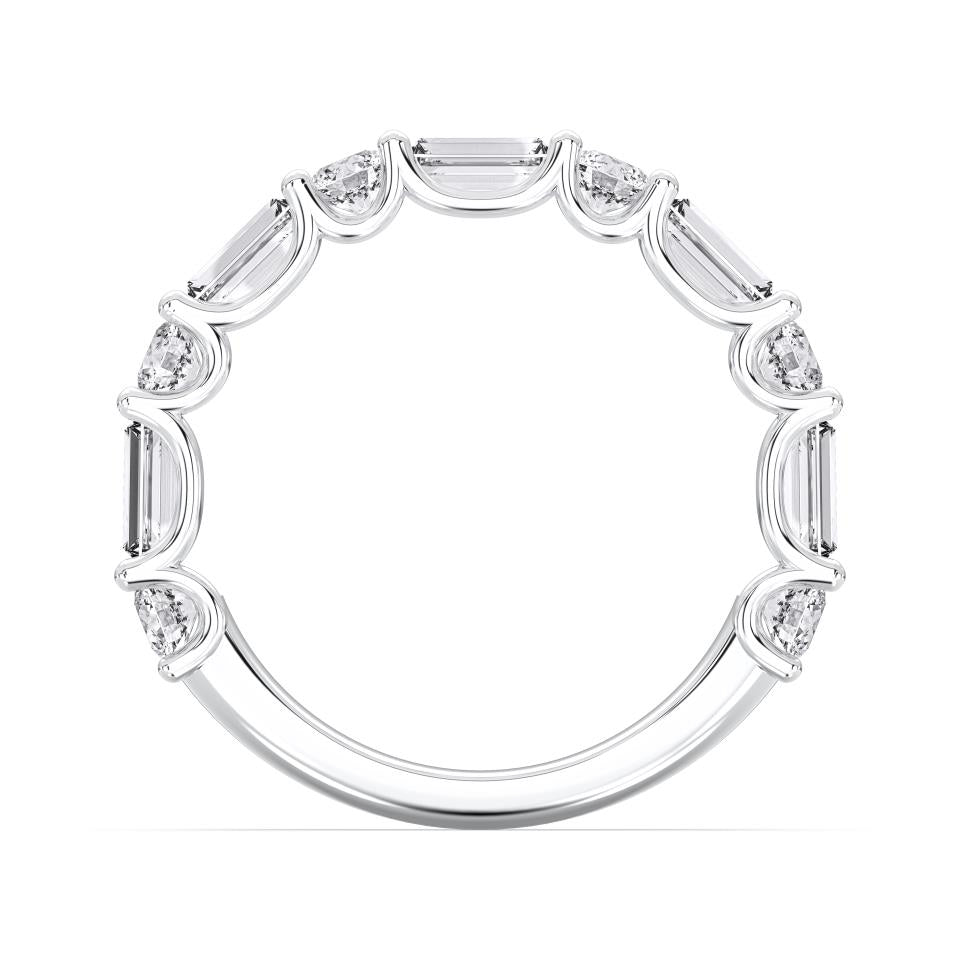BAGUETTE AND ROUND ETERNITY RING (East-West)