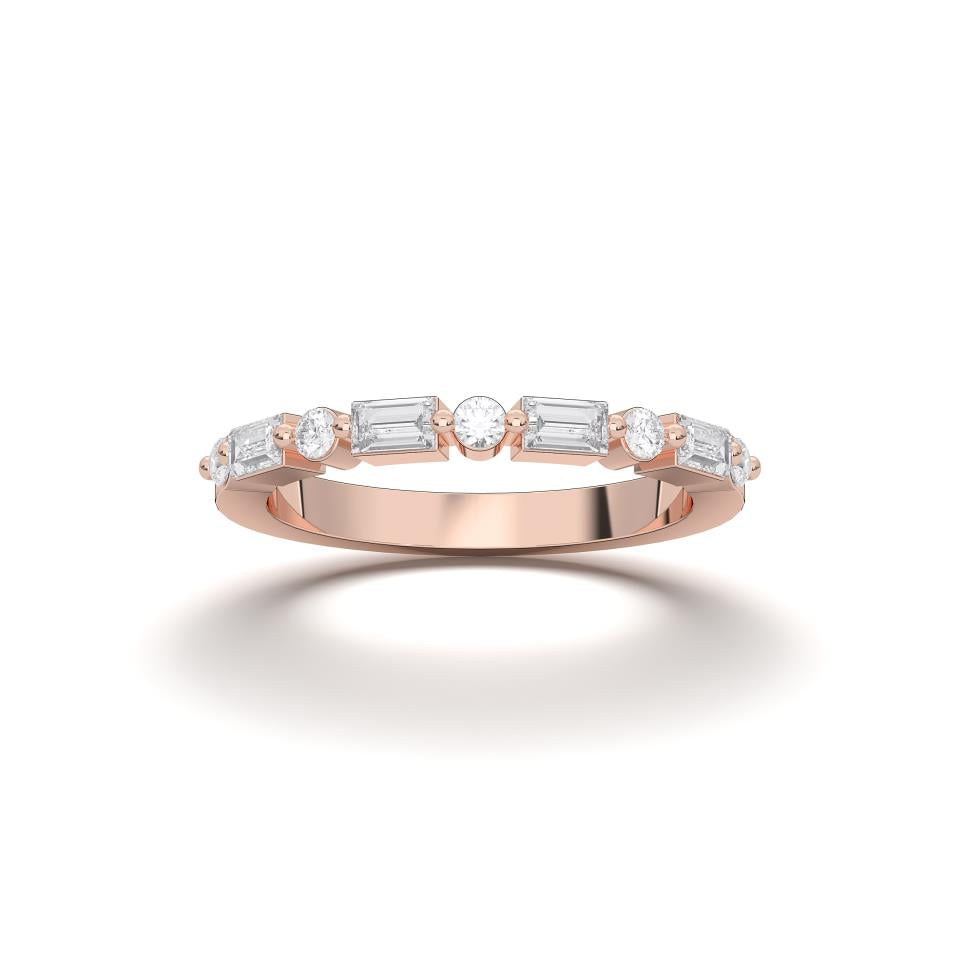 BAGUETTE AND ROUND ETERNITY RING