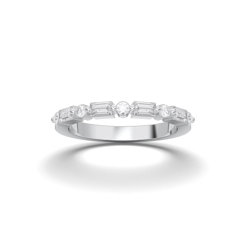 BAGUETTE AND ROUND ETERNITY RING
