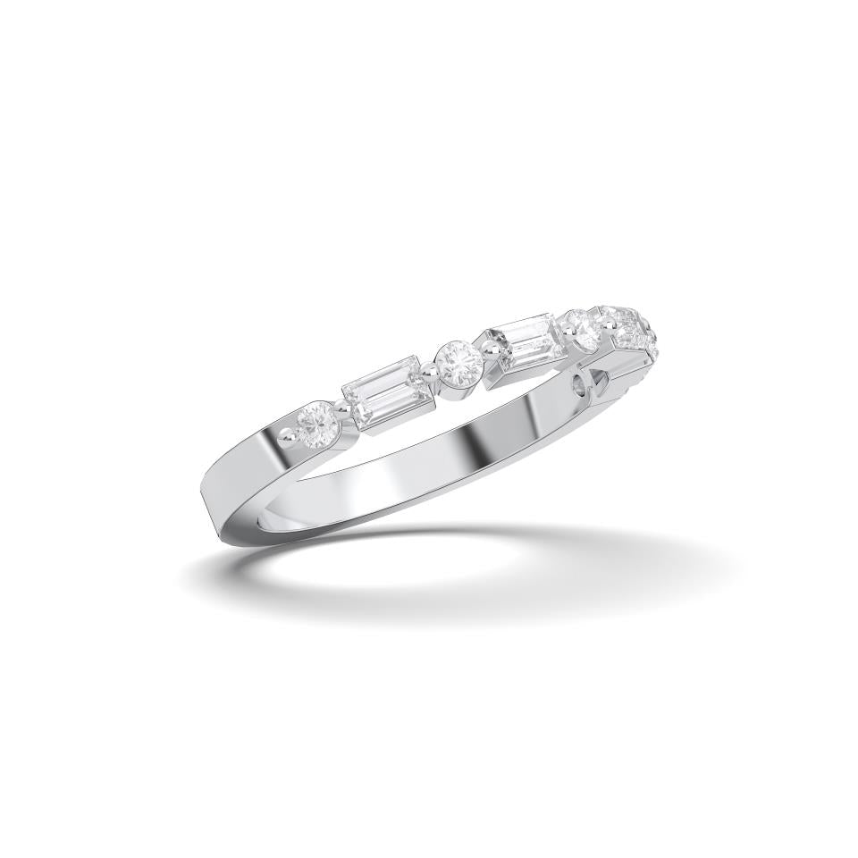 BAGUETTE AND ROUND ETERNITY RING