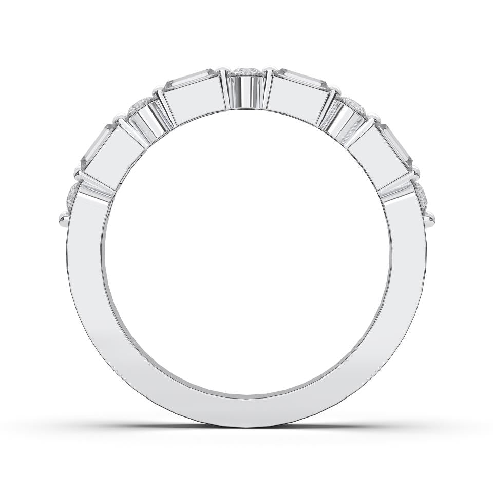 BAGUETTE AND ROUND ETERNITY RING