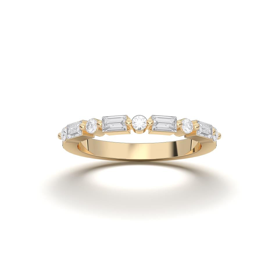 BAGUETTE AND ROUND ETERNITY RING
