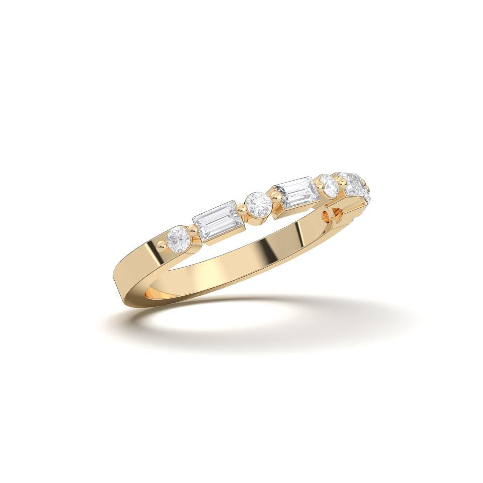 BAGUETTE AND ROUND ETERNITY RING