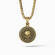 Memento Mori, 14k Gold Over Brass Pendant