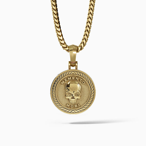 Pendant, Gold Memento Mori Necklace U2013 Kruger EDC Memento Mori