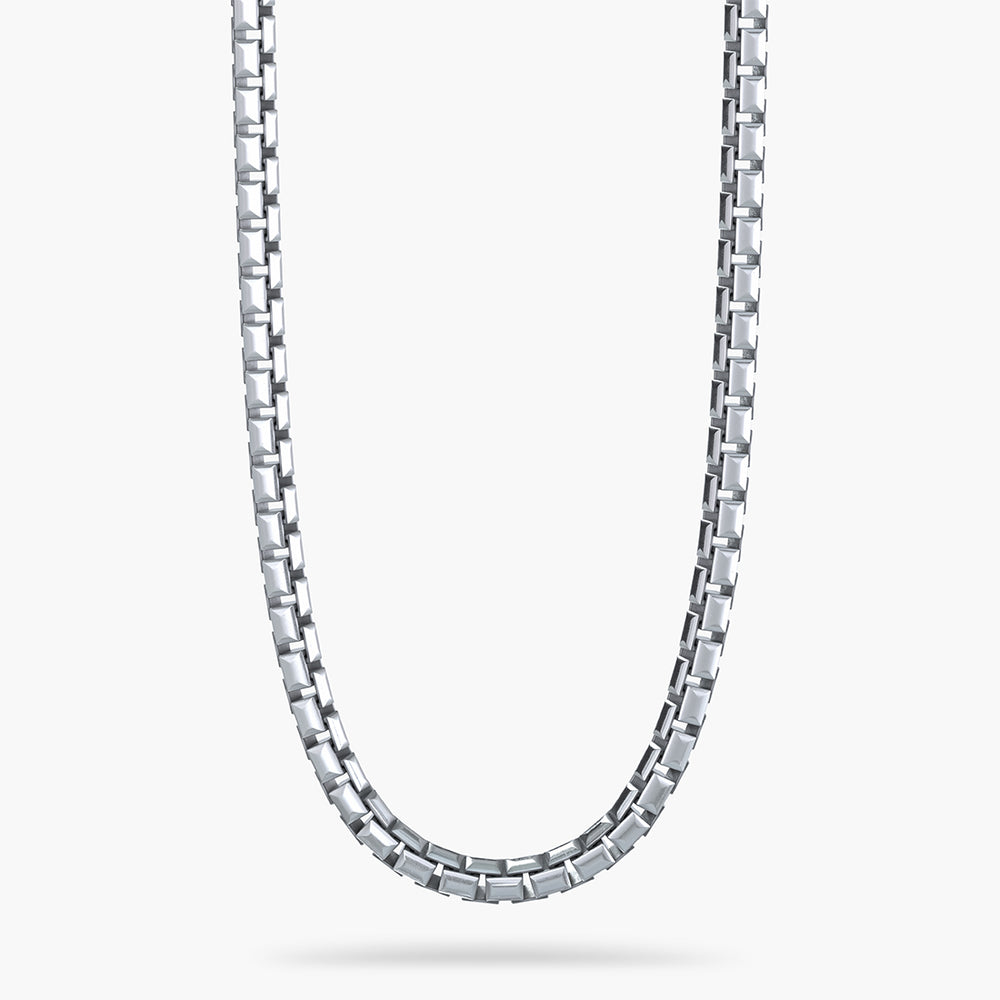 GEOLUX 3.3mm Silver Box Chain | Made in Italy — Proclamation
