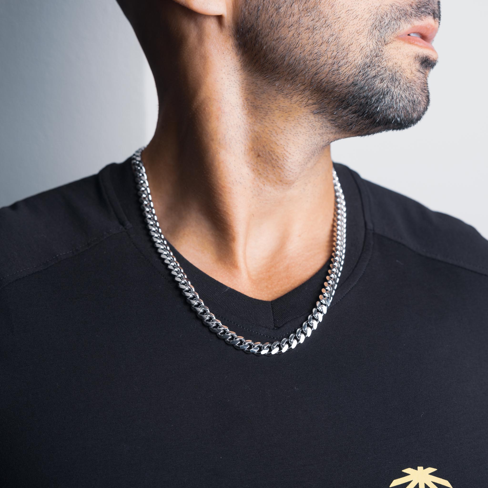 miami cuban chain ジルコニア　22inch 55cm 273g 8mm Silver Miami Cuban Chain Necklace | Proclamation Jewelry