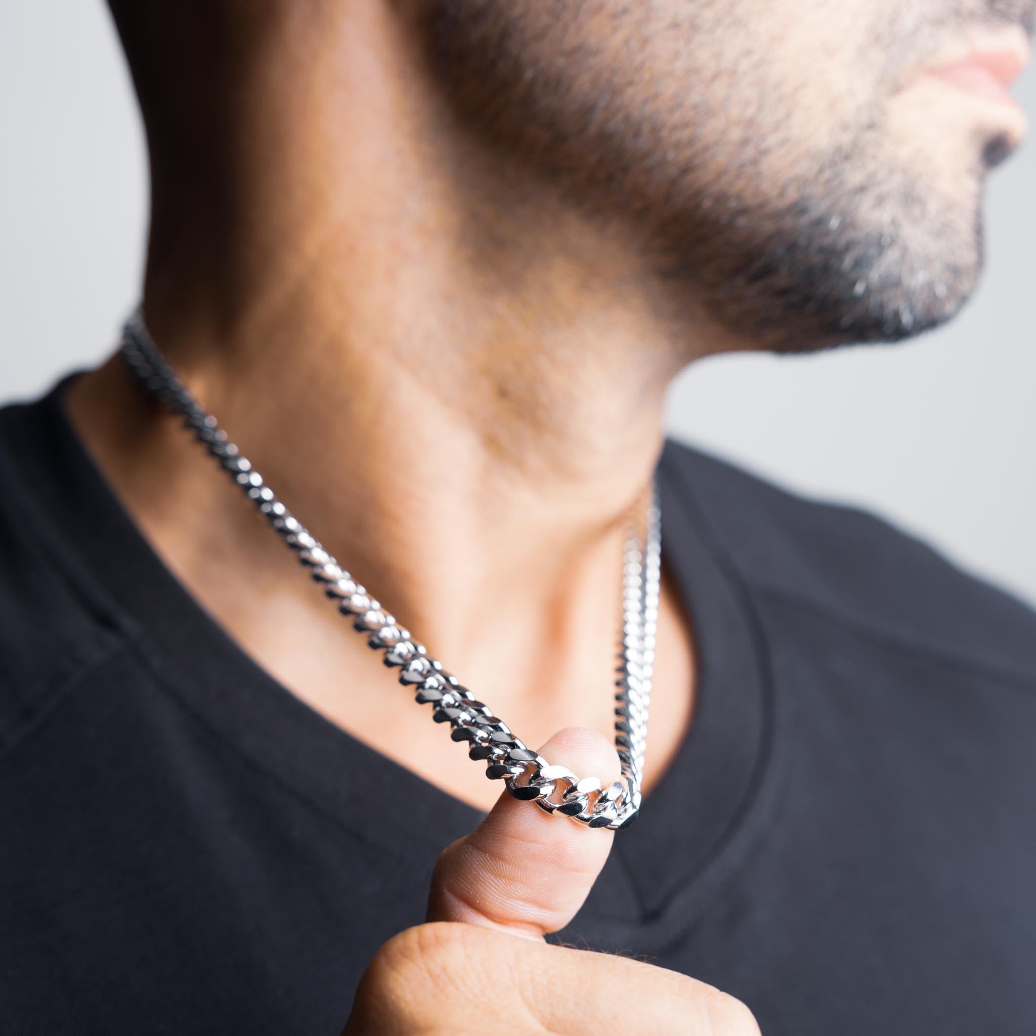 8mm Silver Miami Cuban Chain Necklace | Proclamation Jewelry
