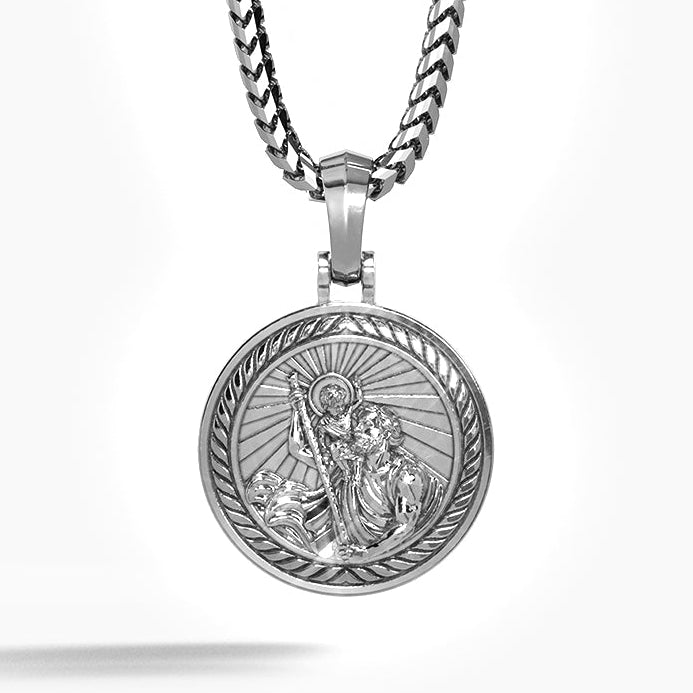 Saint Christopher, Platinum Pendant