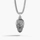 Carpe Diem, Platinum Skull Pendant with Diamonds