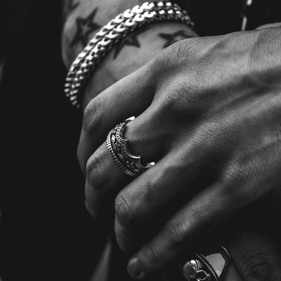 Men's Silver Crown Ring - Regal Statement Jewelry — Proclamation