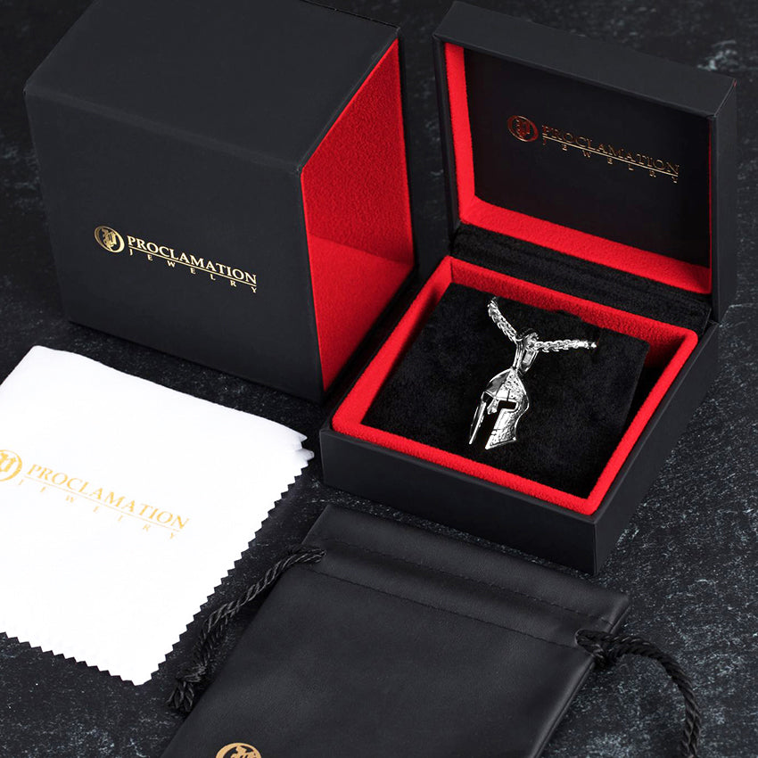 Platinum Spartan Pendant for Men | Proclamation Jewelry — Proclamation