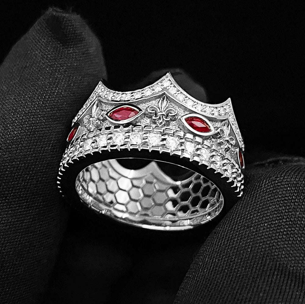 Platinum Crown Wedding Band Men's Platinum Ring by Proclamation