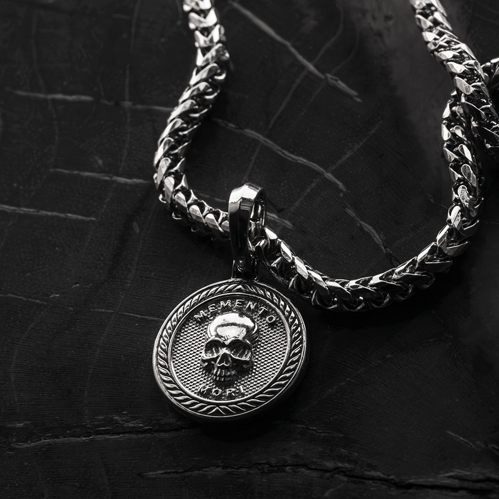 Memento Mori, Silver Skull Pendant - Main Image