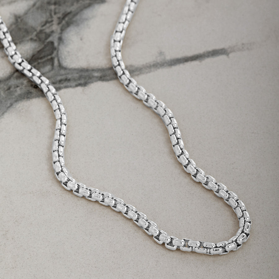 3.5mm Round Box Chain, Silver | Made in Italy | Proclamation Jewelry
