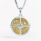 Stoic 4 Virtues, Silver and Brass Pendant